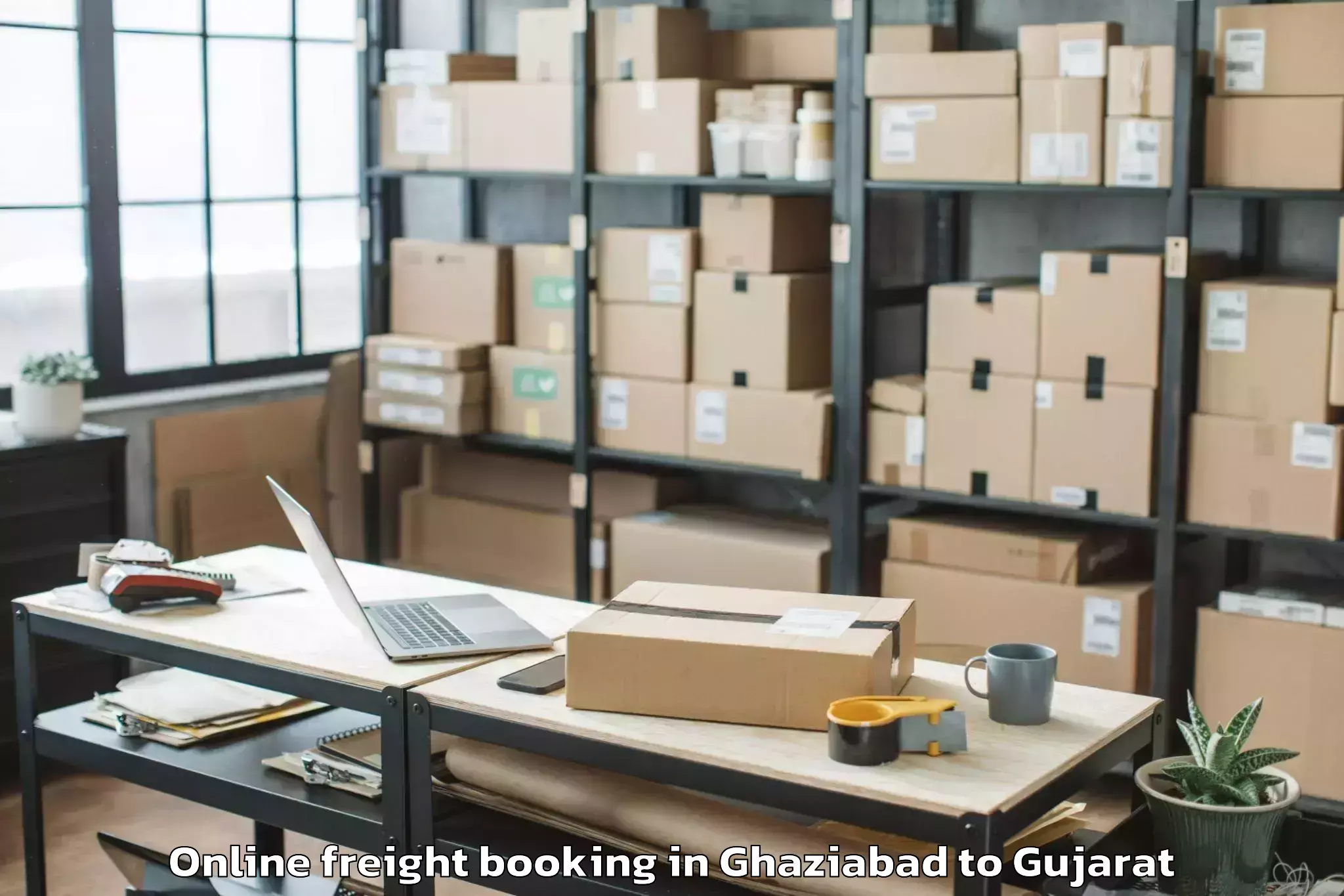 Hassle-Free Ghaziabad to Bedi Online Freight Booking